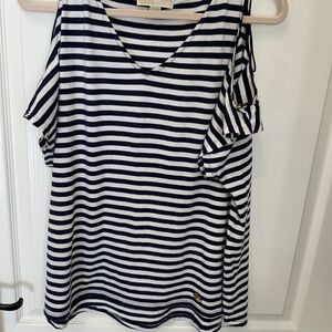 SIZE 1 X NAVY/WHITE COOL SUMMER T-TOP MICHAEL KORS